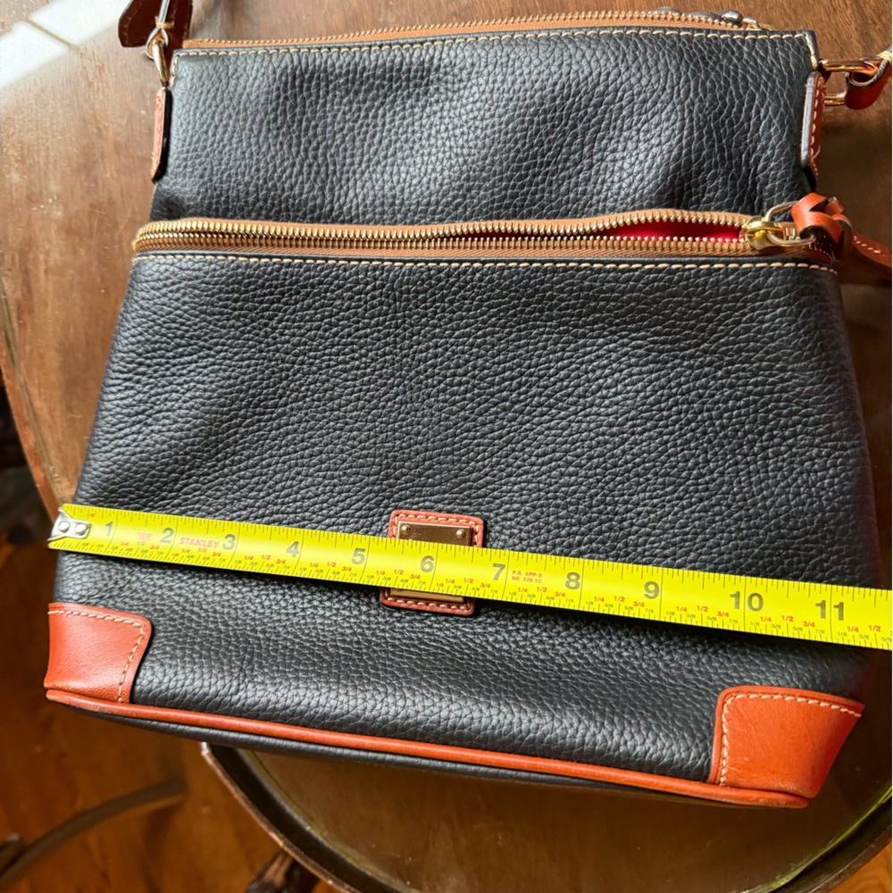 Dooney & Bourke Black and Brown Messenger Bag - Picture 4 of 11